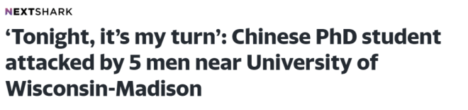 中国留学生被5人群殴！满脸鲜血却说：庆幸是我！不是其他人！