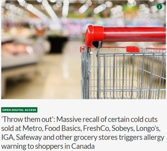 加拿大各大超市紧急召回:这些肉食 马上扔掉!