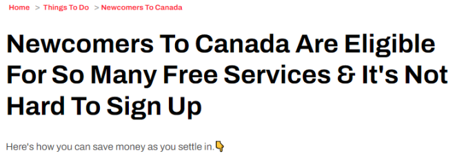 赞！加拿大新移民6大免费福利！最后一个真的太爽，千万别错过！