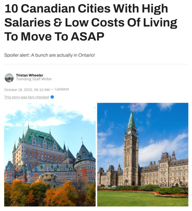 渥太华第一！高薪+低生活成本，还有这些加拿大城市上榜
