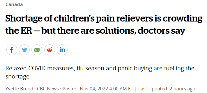 多伦多急缺儿童感冒药 家长可以考虑这些办法