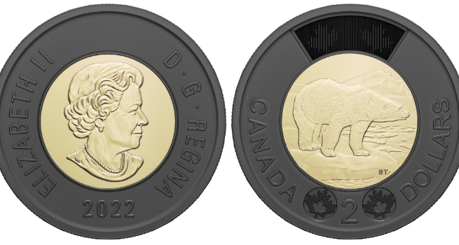 加拿大发行一款特别版2元硬币:“黑金”配色