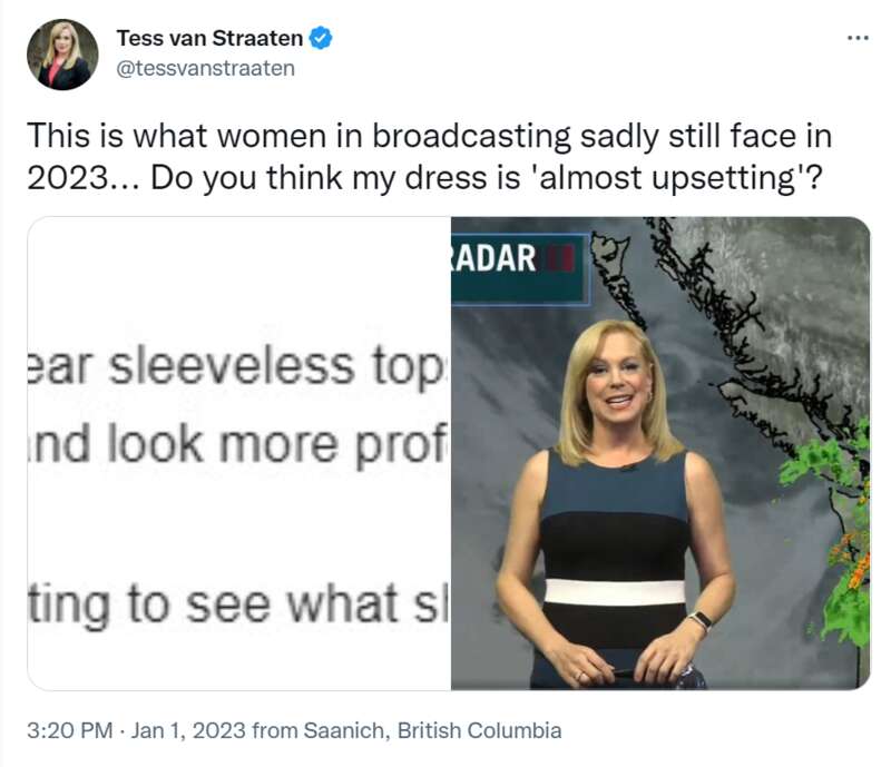 吵疯! 加拿大女记者穿无袖裙 被批”穿着暴露”