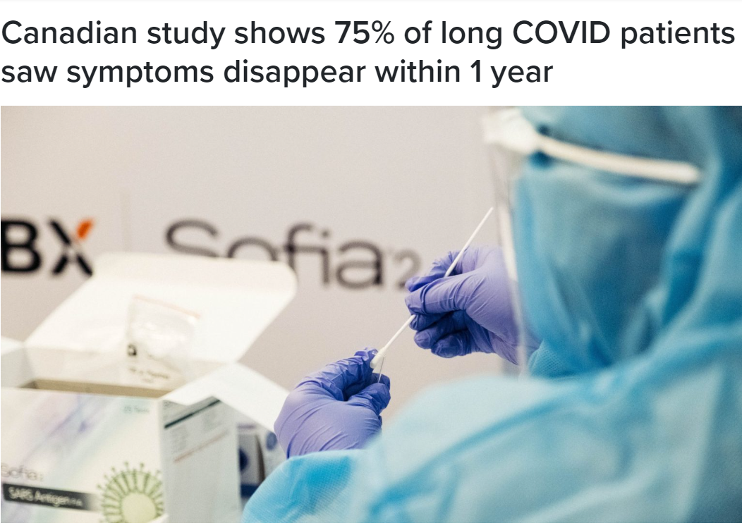 重磅! 加拿大研究: 75%长新冠患者症状1年内消失! 维生素D能降低感染和死亡风险！