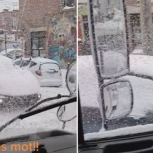 【视频】加拿大有人开着“完全被雪覆盖”的车出门！能见度为零！