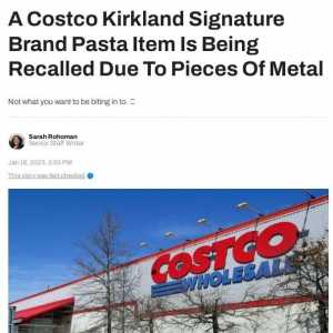 快丢掉！Costco热卖的大盒招牌意面出事了！全国大规模召回！