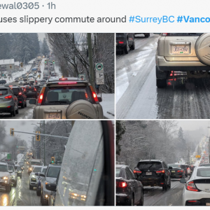 温哥华又瘫了! 道路塞爆 车祸连发 公交停摆  40cm暴风雪预警！