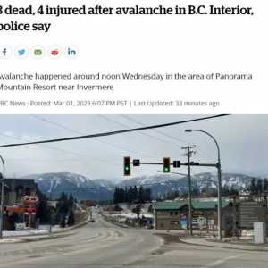 BC突发致命雪崩! 恐怖雪墙狂扑 10人瞬间被埋! 1家3口遇死劫!