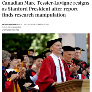 涉嫌学术不端，加拿大裔斯坦福大学校长黯然辞职