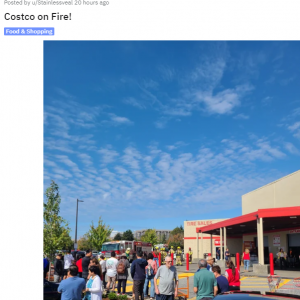 列治文Costco超市起火，全员疏散