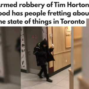 多伦多男子挥刀抢劫Tim Hortons只为了填饱肚子