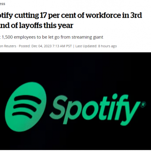太狠！巨头CBC和Spotify同时宣布大裁员 2100人要遭殃！