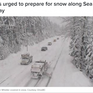 注意! 周末海天公路要下雪 出行千万小心!
