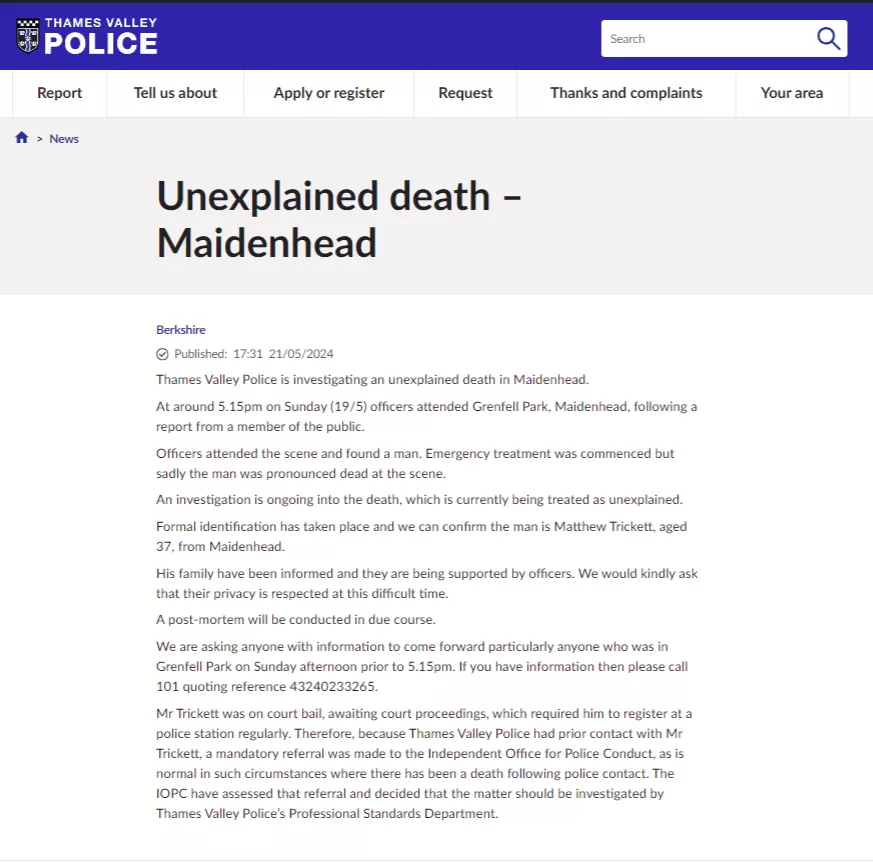 前英军被告公园“不明原因死亡” 引起港人社群恐慌