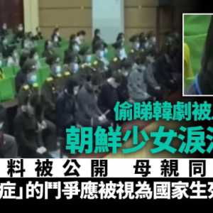 偷看韩剧下场：朝鲜少女上铐受审痛哭 母亲被株连