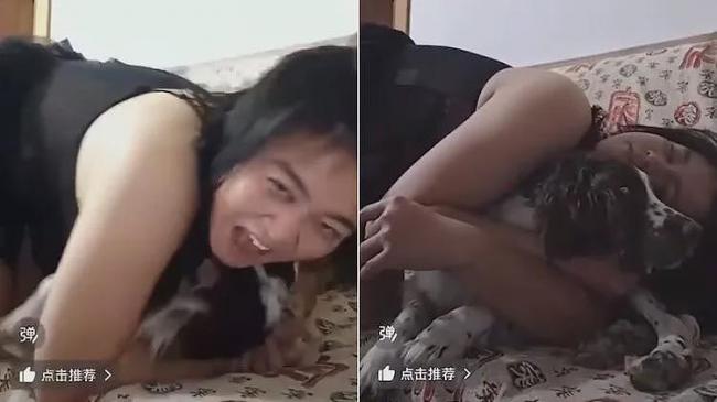 曝女网红与爱犬啪啪啪 下体卡住送医