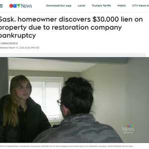 加拿大房主崩溃！装修公司破产！自己房屋竟被加$3万抵押留债权！无法卖房