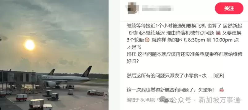 超百人被困新加坡机场 新加坡航空被吐槽服务滑坡
