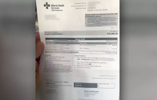被告知保险包了！安省男子却在阿省收一张1.2万加元空中救护账单