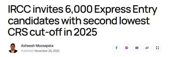 加拿大EE狂抽6000人，低分回归！移民部长宣布重磅投资！