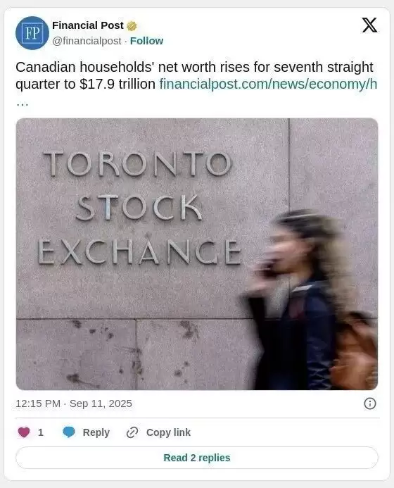 房市跌股市给力!加国人财富又涨了