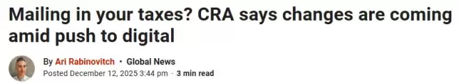 CRA报税新规：这些常用表格不再自动寄，流程全变了