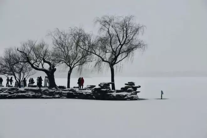 北京下雪了，颐和园美成一幅画！