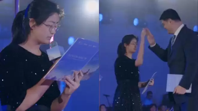 姚明15岁女儿身高近两米 一口流利英语现身