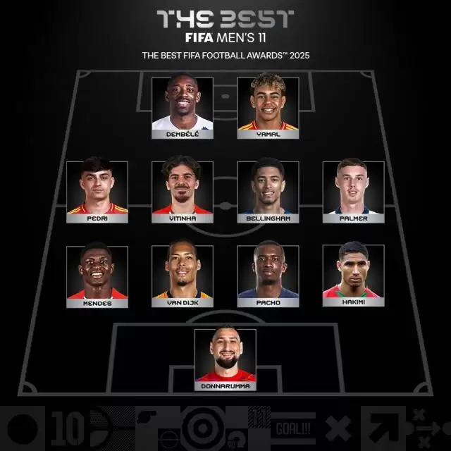 FIFA颁奖:登贝莱当选世界足球先生