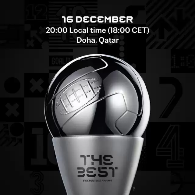 FIFA颁奖:登贝莱当选世界足球先生