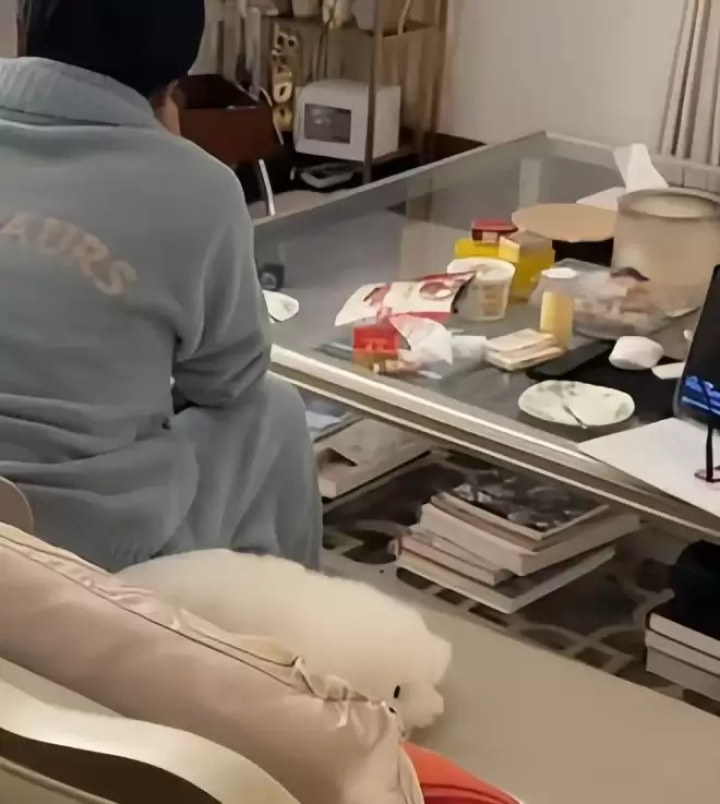 伊能静晒家中内景!客厅拥挤还脏乱,秦昊裹睡衣头发油到打绺