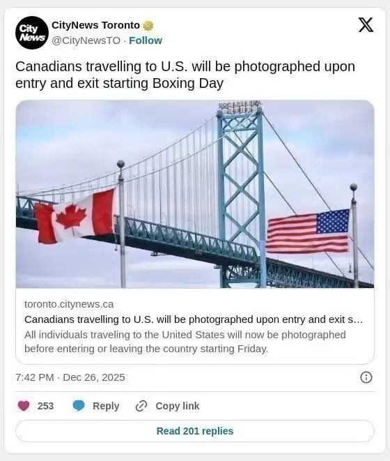 加拿大十年最大遣返潮，年砸数千万！南下美国务必注意“刷脸”
