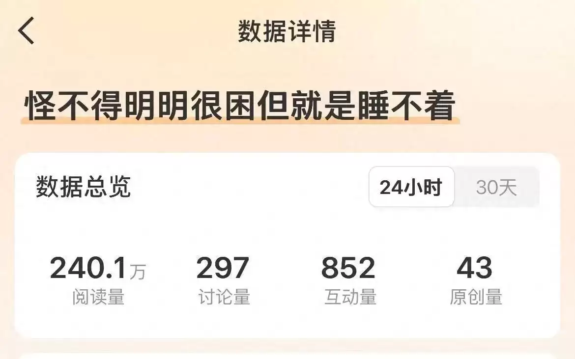 “明明困得要死 但就是睡不着”上热搜