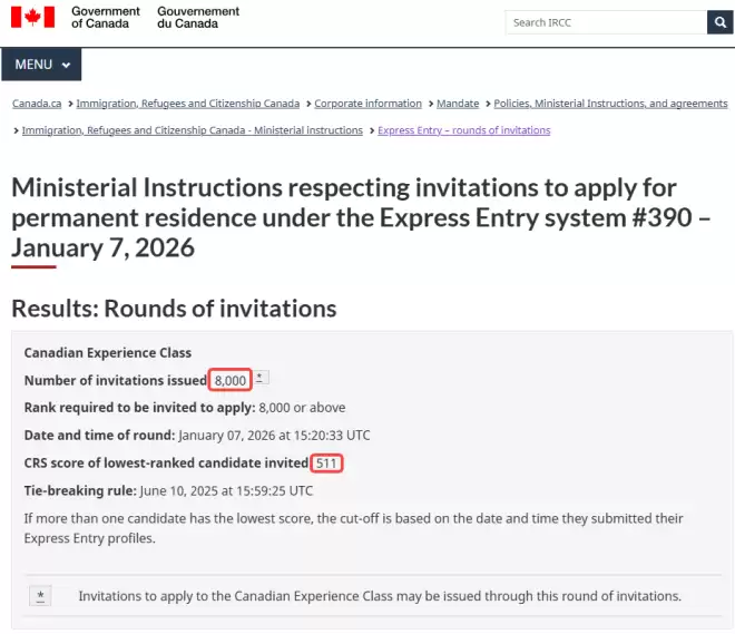 刚刚公布! 加拿大留学生移民所需的EE最新抽分又降了, 8000人受邀