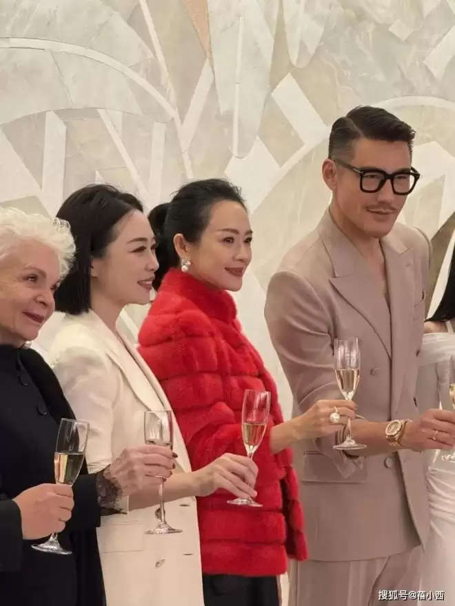 章子怡离开汪峰后风格大变，一身红黑穿搭像贵妇，46岁美出新高度