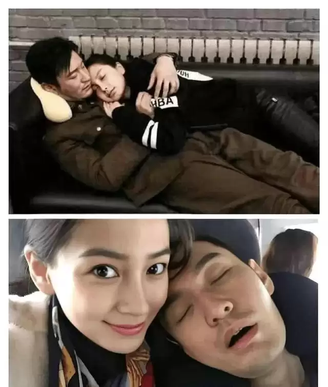 杨颖黄晓明合体带孩子，走路隔5米毫无交流