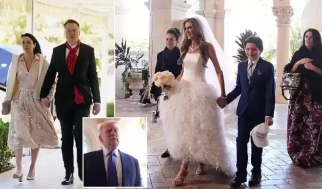 特朗普操办顶级婚礼  马斯克带加拿大4娃妈现身! 核心圈罕见齐聚