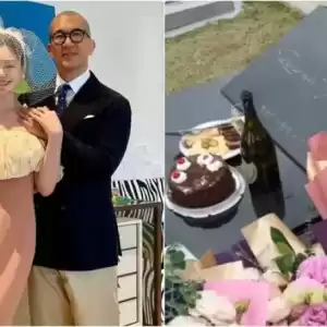 具俊晔与大S结婚4周年 带蛋糕美酒墓前陪亡妻