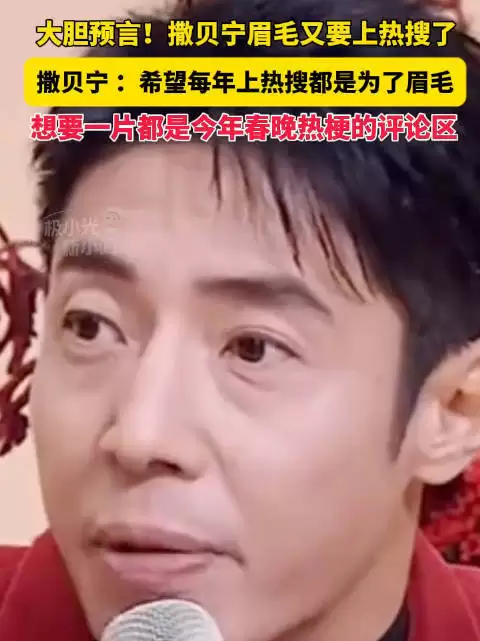 撒贝宁的眉毛，又上热搜了！