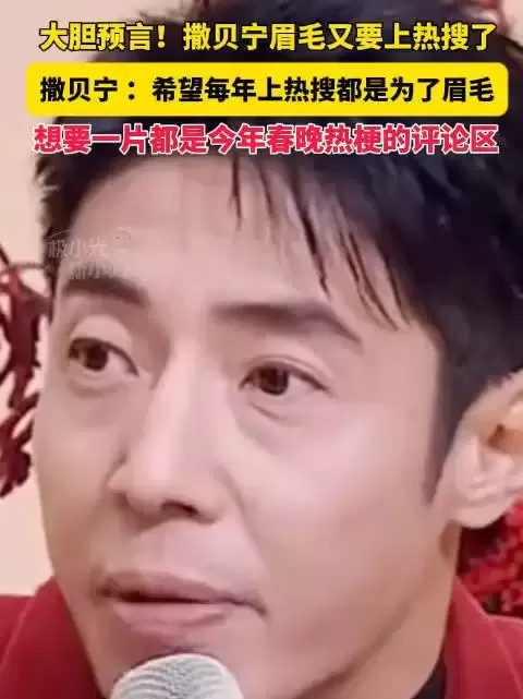 撒贝宁的眉毛，又上热搜了！