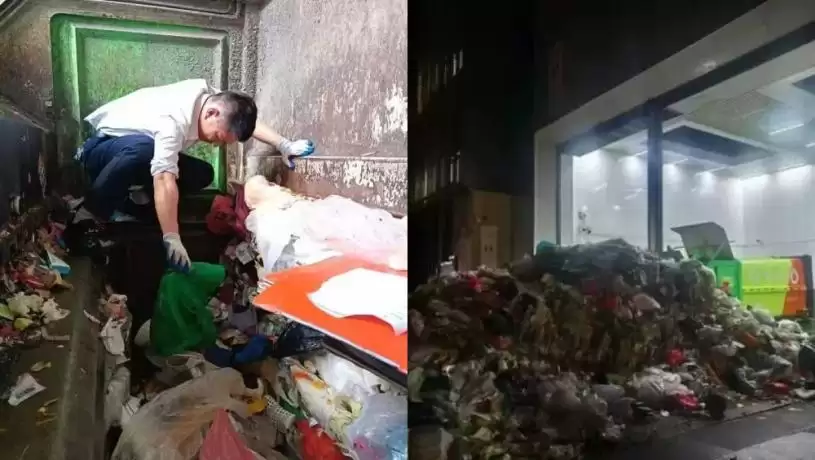 深圳小孩10万现金当垃圾扔  保安7小时通宵翻13吨垃圾找回