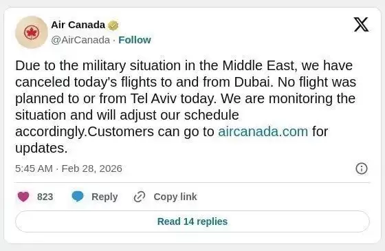 加拿大对这些国家旅行“禁令” 航班全停飞！下周油价或飞天！