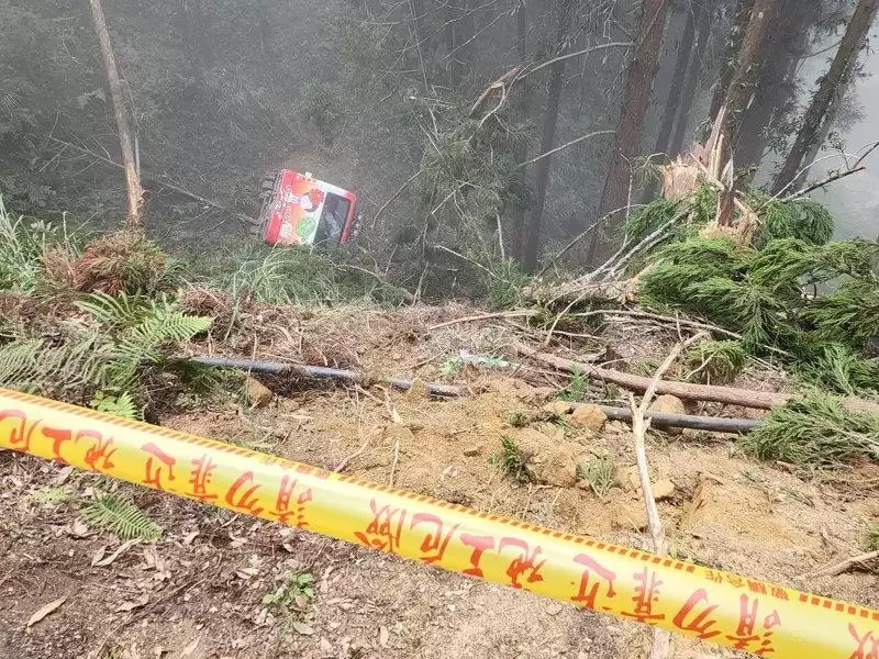 台杉林溪游园车坠边坡1死7伤 驾驶称车暴冲停不住