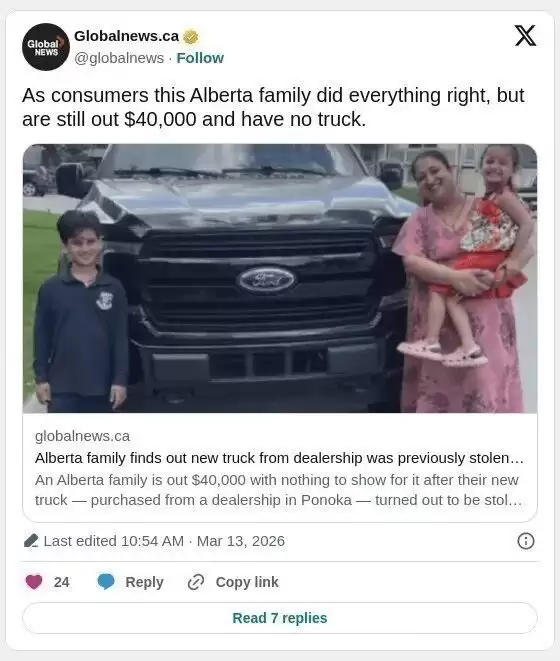 买二手车才一个多月就变“被盗车”，加国一家血亏4万！