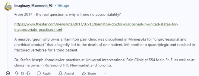 患者注射后死亡: 大多伦多"名医"涉嫌医疗不当, 多次造成事故!