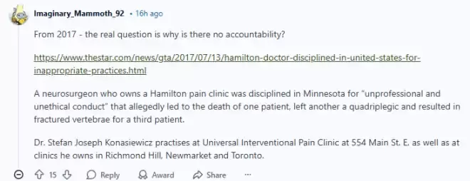 患者注射后死亡: 大多伦多"名医"涉嫌医疗不当, 多次造成事故!