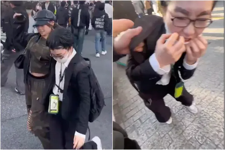 涩谷再现“撞人族” “撞人女”被当场抓住 认怂猛道歉