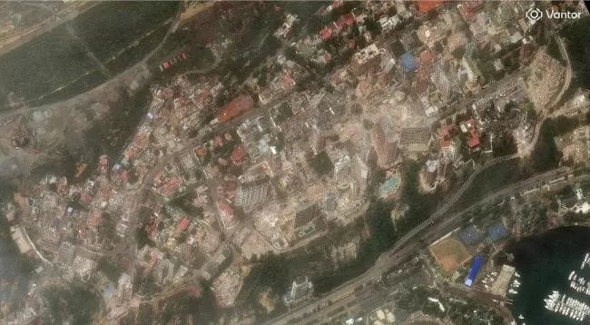 委内瑞拉地震前后卫星图：建筑大面积坍塌