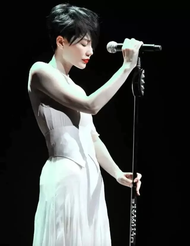 谢霆锋演唱会,王菲带头倚在某男士肩上,举止亲密