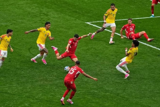 世界杯：瑞士点球战4-3哥伦比亚！追平队史最佳